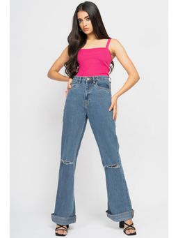 FREAKINS - Blue 90's Upturn Bootcut Jeans