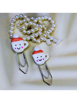 TheYUGO - White Mocha Paper Clips (Pack Of 2)