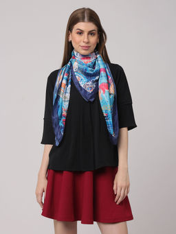 Vastranand - Deep Blue Paisley Scarf