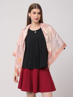 Vastranand - Printed Line Art Pastel Scarf