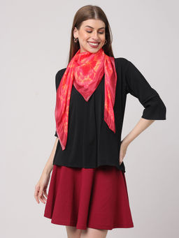 Vastranand - Radiant Pink Floral Scarf