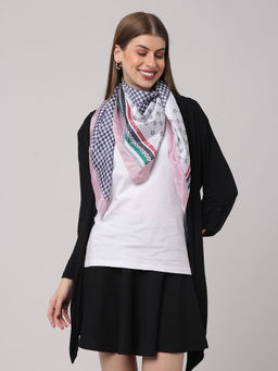 Vastranand - Blue Geometric Printed Scarf