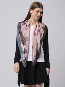 Vastranand - Autumn Grace Leaf Print Scarf