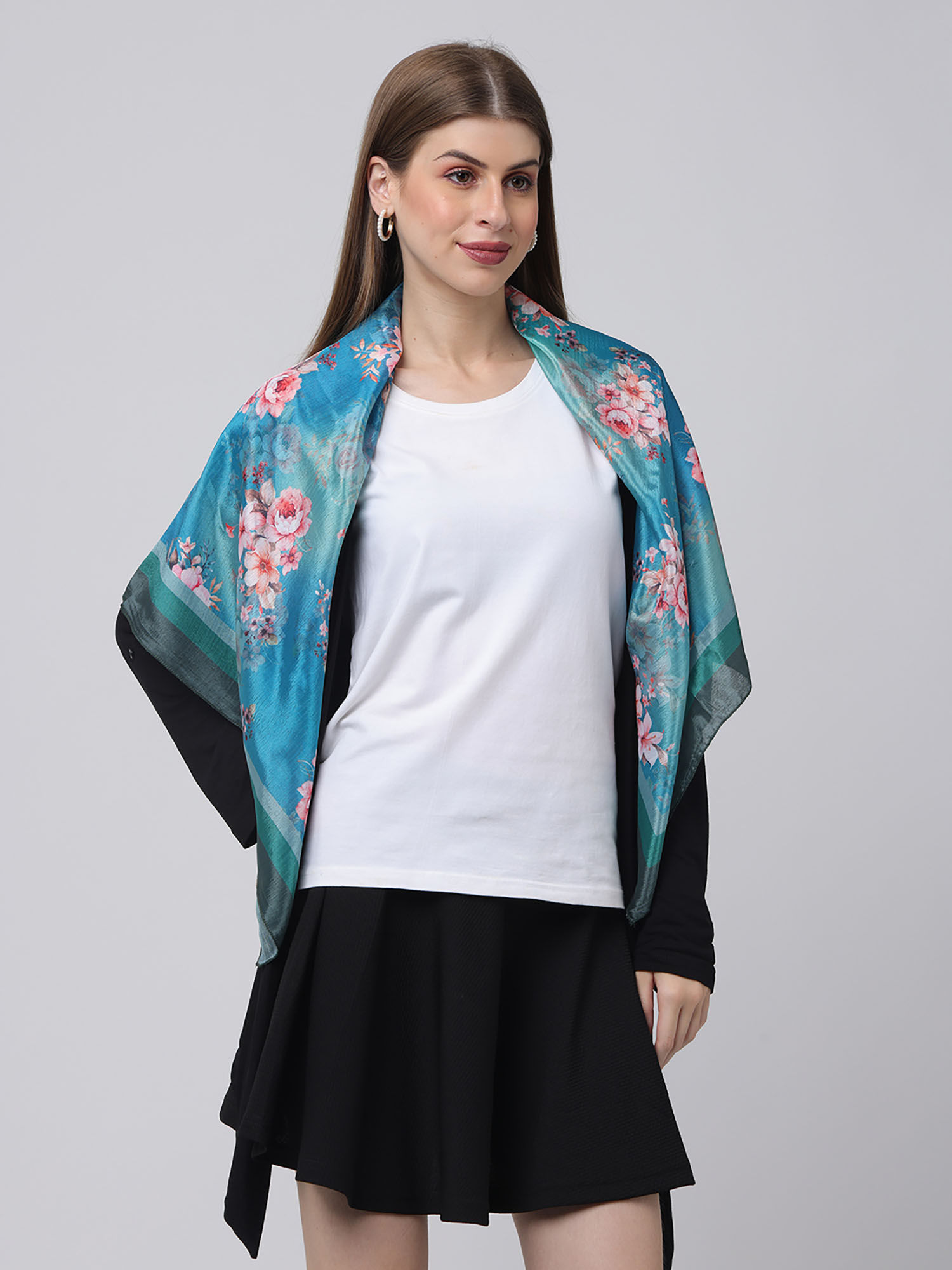 vastranand Turquoise Blossom Scarf-picture-23