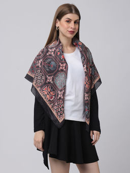 Vastranand - Geometric Midnight Motif Scarf