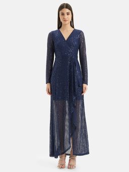 Kazo - x Janhvi Kapoor Full Sleeve Sequin Maxi Dress