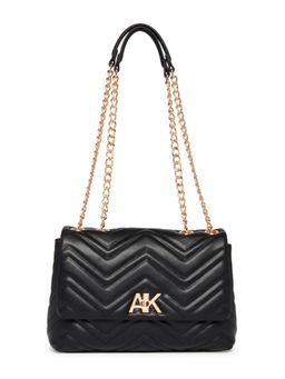 Anne Klein - Black Quilted Flap Sling Bag