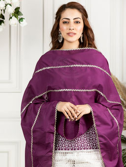 Mulmul - Purple Gota Work Dupatta