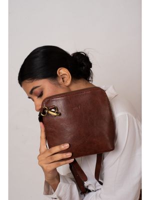 Buy Miri Brown Hand Crafted Venice Sling Bag Online
