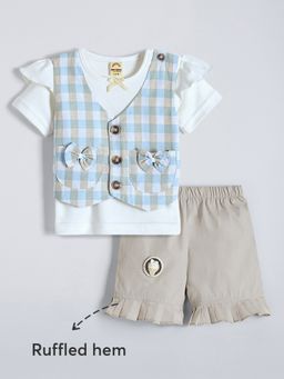 Hopscotch - Pink Solid Shirt and Shorts