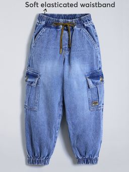 Hopscotch - Blue Solid Jeans