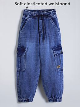 Hopscotch - Blue Solid Jeans