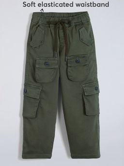Hopscotch - Olive Solid Trouser
