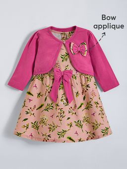 Hopscotch - Multi-Color Printed Dress and Jacket