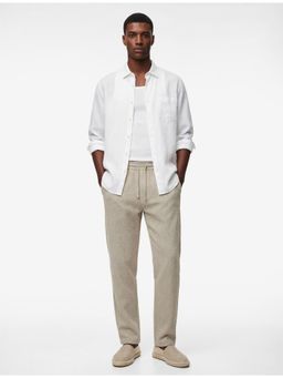 Koton - Mens Textured Drawstring Trouser - Grey