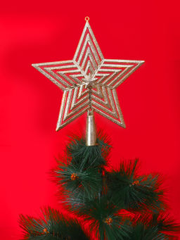 Tayhaa - Shimmering Golden Sparkle Star Topper (Pack Of 2)