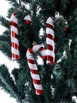 Tayhaa - Candy Cane Ornament Red (Pack Of 4)