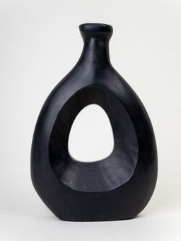 Kaniry Artise of Novelty - Amphora Wooden Black Vase Shape Sculpture