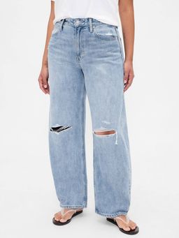 GAP - Women High Rise Ripped Blue Jeans