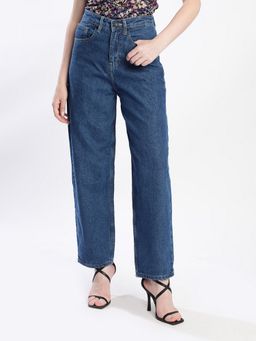 Bene Kleed - Women Loose Balloon Fit Blue Jeans
