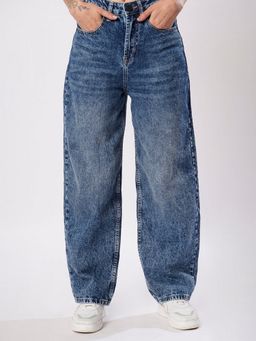 Bene Kleed - Women Loose Balloon Fit Blue Jeans
