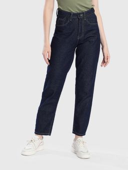 Bene Kleed - Women Carrot Fit Navy Blue Jeans