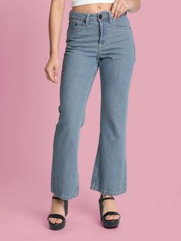 Bene Kleed - Women Tinted Plain Bootcut Blue Jeans