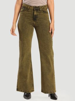 Bene Kleed - Women Tinted Bootcut Mustard Jeans