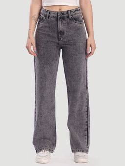 Bene Kleed - Women Solid Straight Fit Grey Jeans