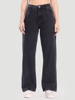 Bene Kleed - Women Straight Fit Light Faded Charcoal Jeans