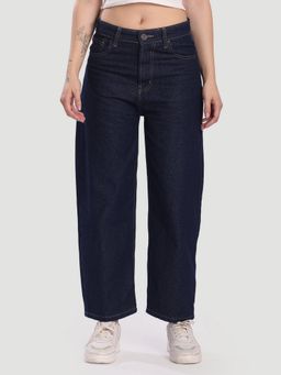 Bene Kleed - Women Balloon Fit Navy Blue Jeans
