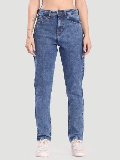 Women Slim Fit Stretchable Blue Jeans
