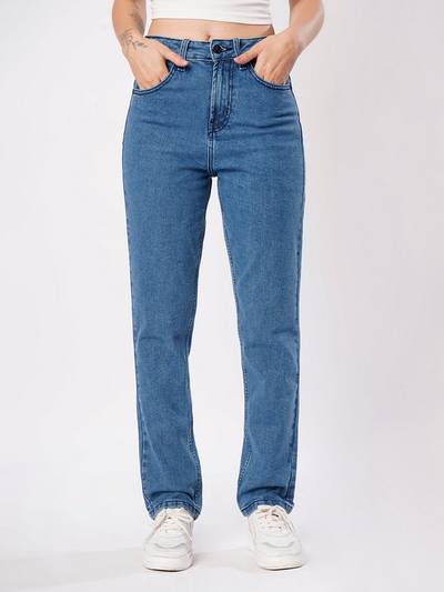Women Slim Fit Stretchable Blue Jeans