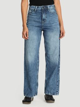 Bene Kleed - Women Relax Fit Cotton Blue Jeans