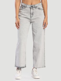 Bene Kleed - Women Baggy Fit Grey Jeans