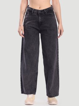 Bene Kleed - Women Baggy Fit Charcoal Jeans