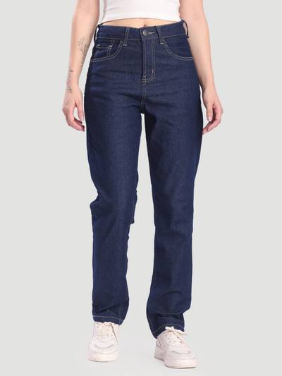 Women Stretchable Slim Fit Navy Blue Jeans