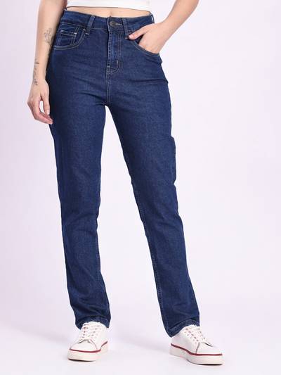 Women Stretchable Slim Fit Blue Jeans