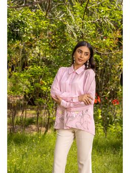 Dareiss - Pink Freesia Dragonfly Chiffon Shirt