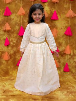 KID1 - Lakshmi Off White Anarkali Gown