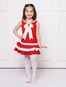 THE PONY & PEONY CO. - SAILOR Red Mini Dress