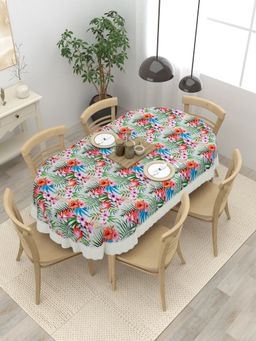 The Home Story - Oval Dining Table Cover Multi-Color 6 Seater