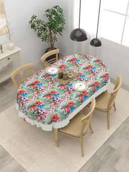The Home Story - Oval Dining Table Cover Multi-Color 4 Seater