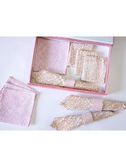 ADYA - Chocolate Pansy Dining Table Mat Set