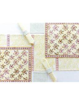 ADYA - Floral Lily Dining Table Mat Set