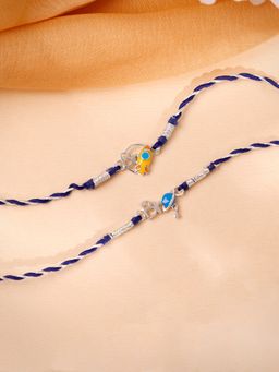 GIVA - 925 Silver Brotherly Love Rakhi (Pack Of 2)