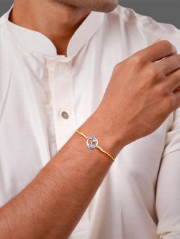 GIVA - 925 Silver Floral Omkara Rakhi