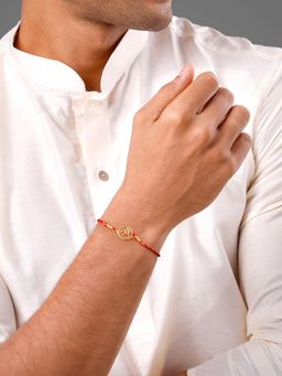 GIVA - 925 Silver Golden Sacred Omkara Rakhi