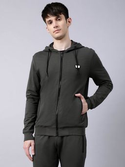 Antony Morato - Green 4050 Solid Hooded Sweatshirt