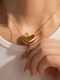 Designs & You - Gold Plated Stainless Steel Anti Tarnish Golden Bean Pendant